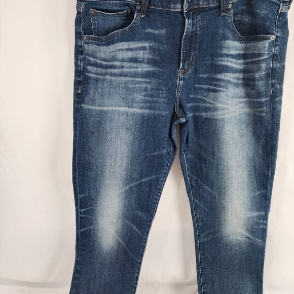 Express Mens Hyper Stretch Skinny Jeans 38x32 Blue Denim - Picture 5 of 16